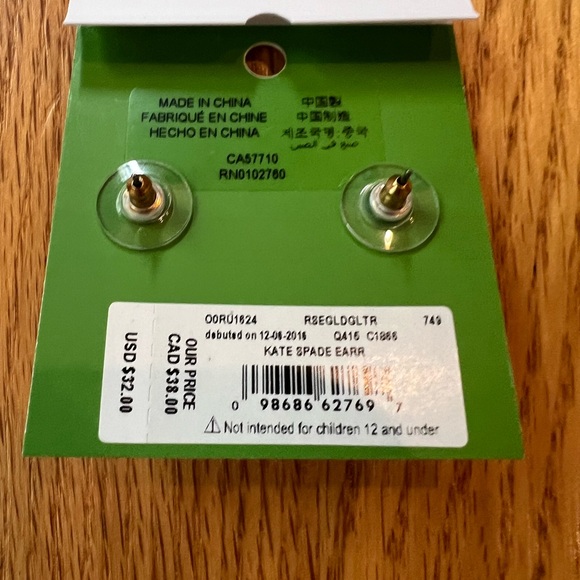 Kate Spade Rise And Shine Pink Glitter Stud Earrings New With Protective Pouch - Picture 5 of 5